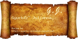 Gyurkó Julianna névjegykártya